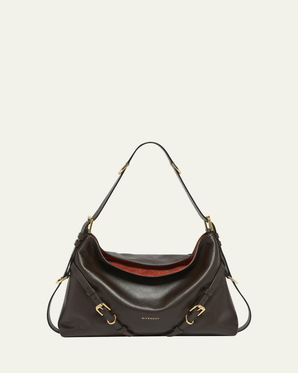 Voyou Medium Shoulder Bag in Shiny Leather